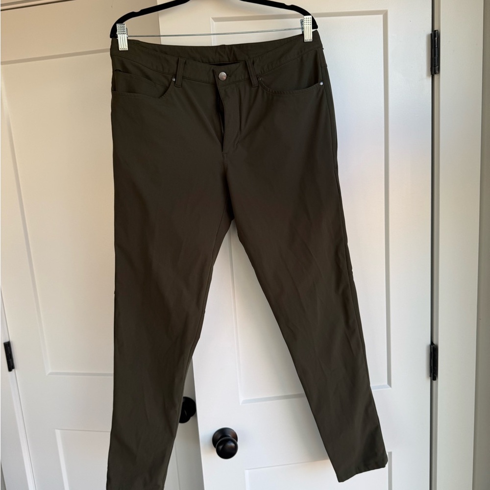 Men’s ABC Slim-Fit 5 Pocket Pant Warpstreme (Gator Green) - Picture 4 of 6